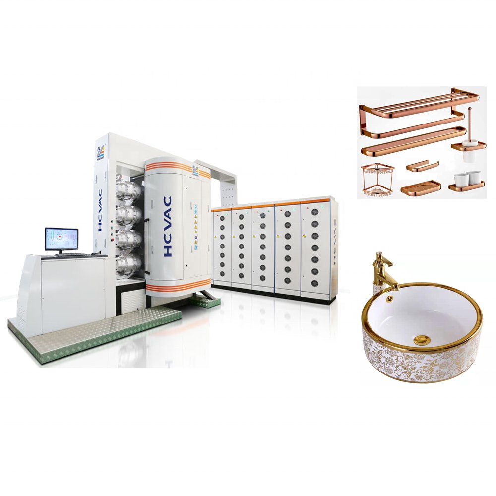 HCVAC Stainless Steel Sanitary Ware Metal Pvd Vacuum Coating Machine/ Stainless Steel Sheet Coating Machine